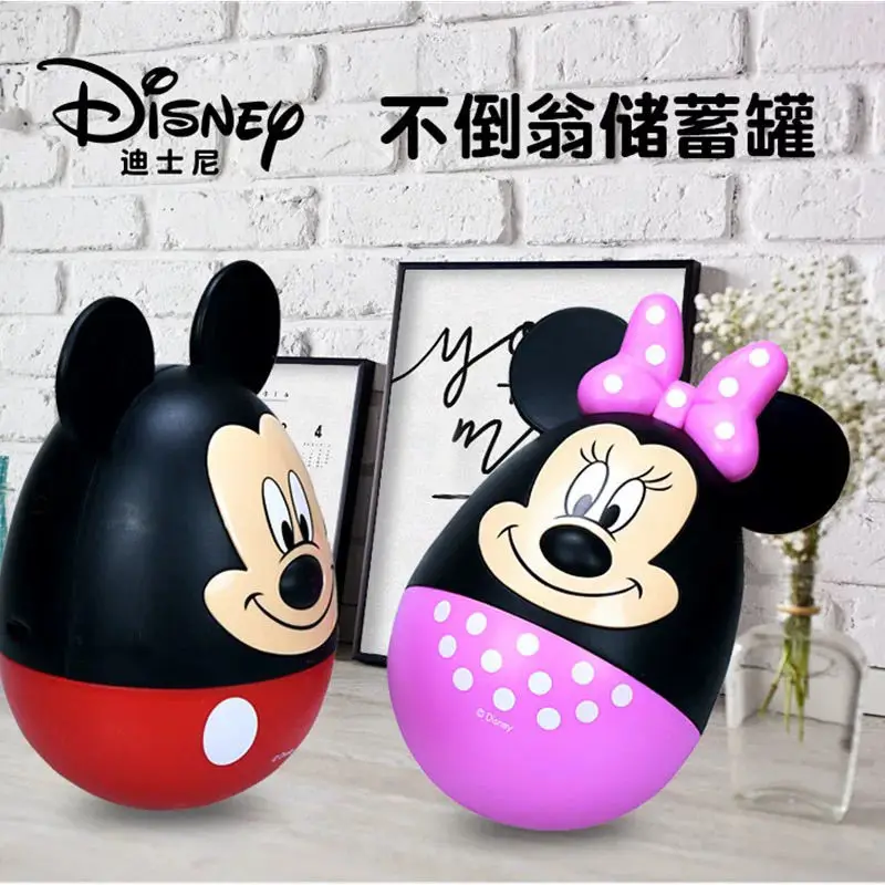 Disney geanimeerde cartoon schattige Mickey en Minnie jongen en meisje roly-poly spaarpot, spaarornament, studentenspeelgoed, verjaardagscadeau