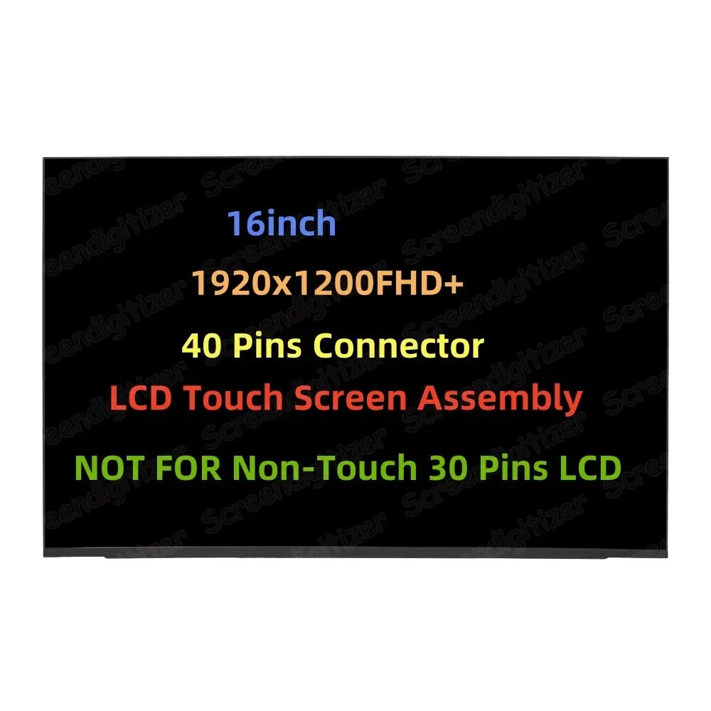 

5D10V82412 For Lenovo ThinkPad E16 Gen 1 16" LCD Touch Screen Display Panel R160NW41 R2 HW1.1 1920x1200 40pins