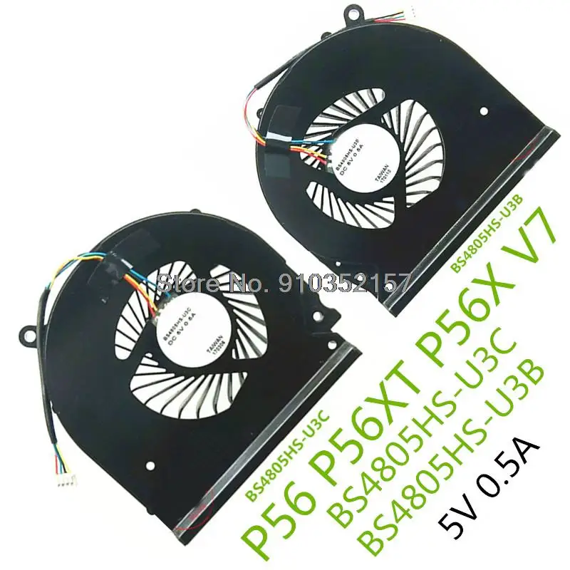 

Laptop New CPU GPU FAN For Gigabyte P56 P56XT P56X V7 BS4805HS-U3B BS4805HS-U3C 7700HQ GTX1070