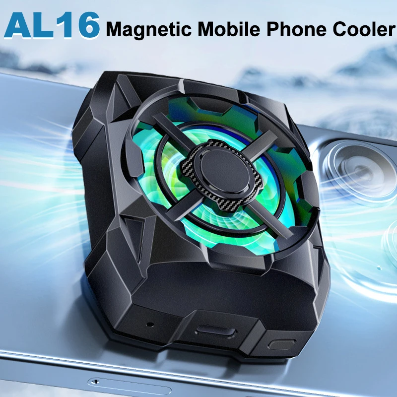 Новый универсальный холодильник AL16, охлаждающий вентилятор с воздушным охлаждением, радиатор для IOS, Android, PUBG, Магнитный регулируемый радиатор с 3 режимами