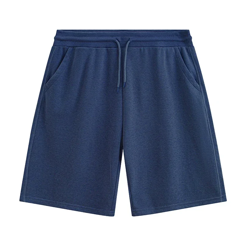 Shorts casuais de algodão masculino, moletom respirável, shorts de ginástica, calções de basquete, tamanho grande 2XL, verão