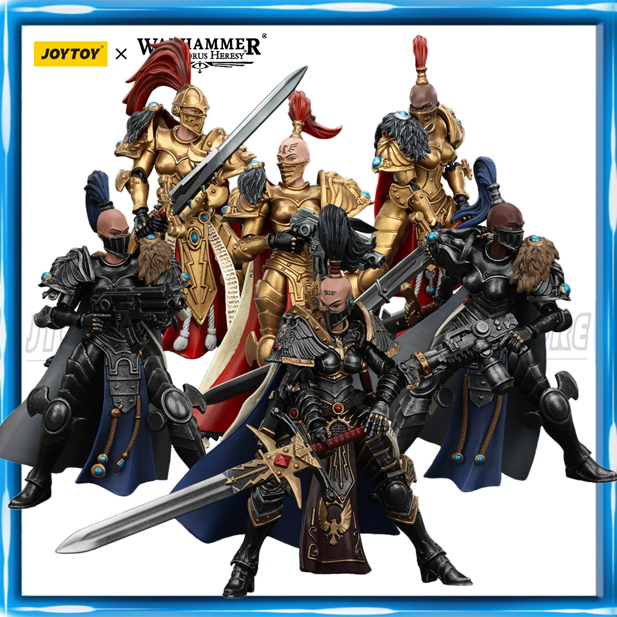 [Pre Sale]JOYTOY Warhammer40K Action Figure 1/18 Sisters of Silence Argent Lynx White Falcons Vigilator Cadre Anime Figures Toys