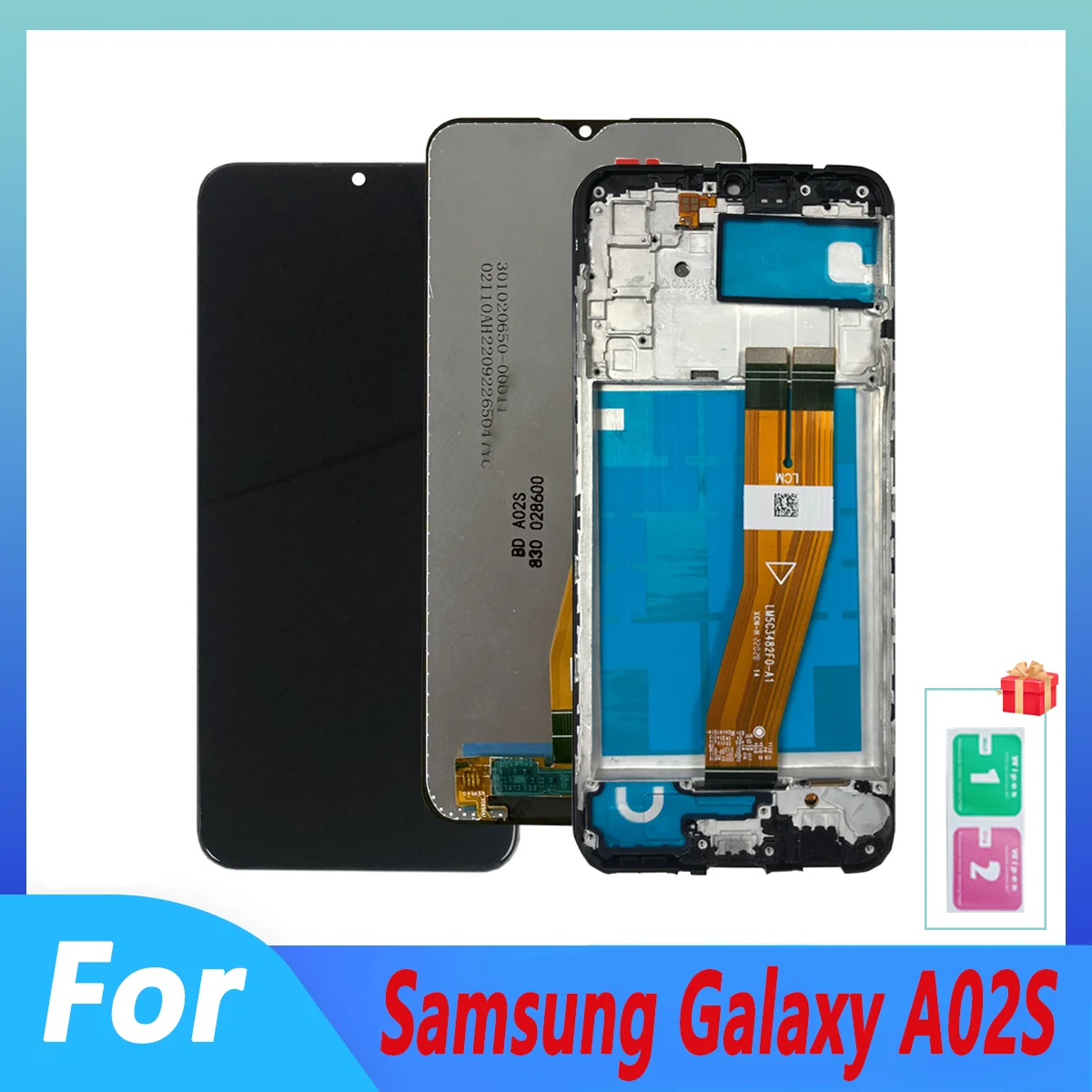 LCD لسامسونج غالاكسي A02s LCD صغيرة الحجم A025 SM-A025F A025M LCD تعمل باللمس محول الأرقام عرض الجمعية لسامسونج A02s LCD