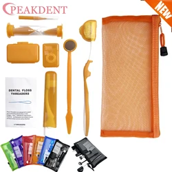 Dental Mesh Bag Care Set Orthodontic Toothbrush With Braces Orthodontic Teeth Cleaning Tool Portable Clamp Teeth Protection Wax