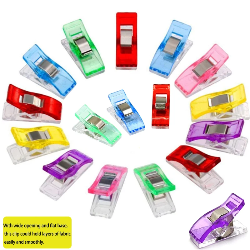 25/50Pcs Multipurpose Sewing Clips Colorful Clips Plastic Clip Storage Positioning Patchwork Sewing Clip Safety Clips Assorted