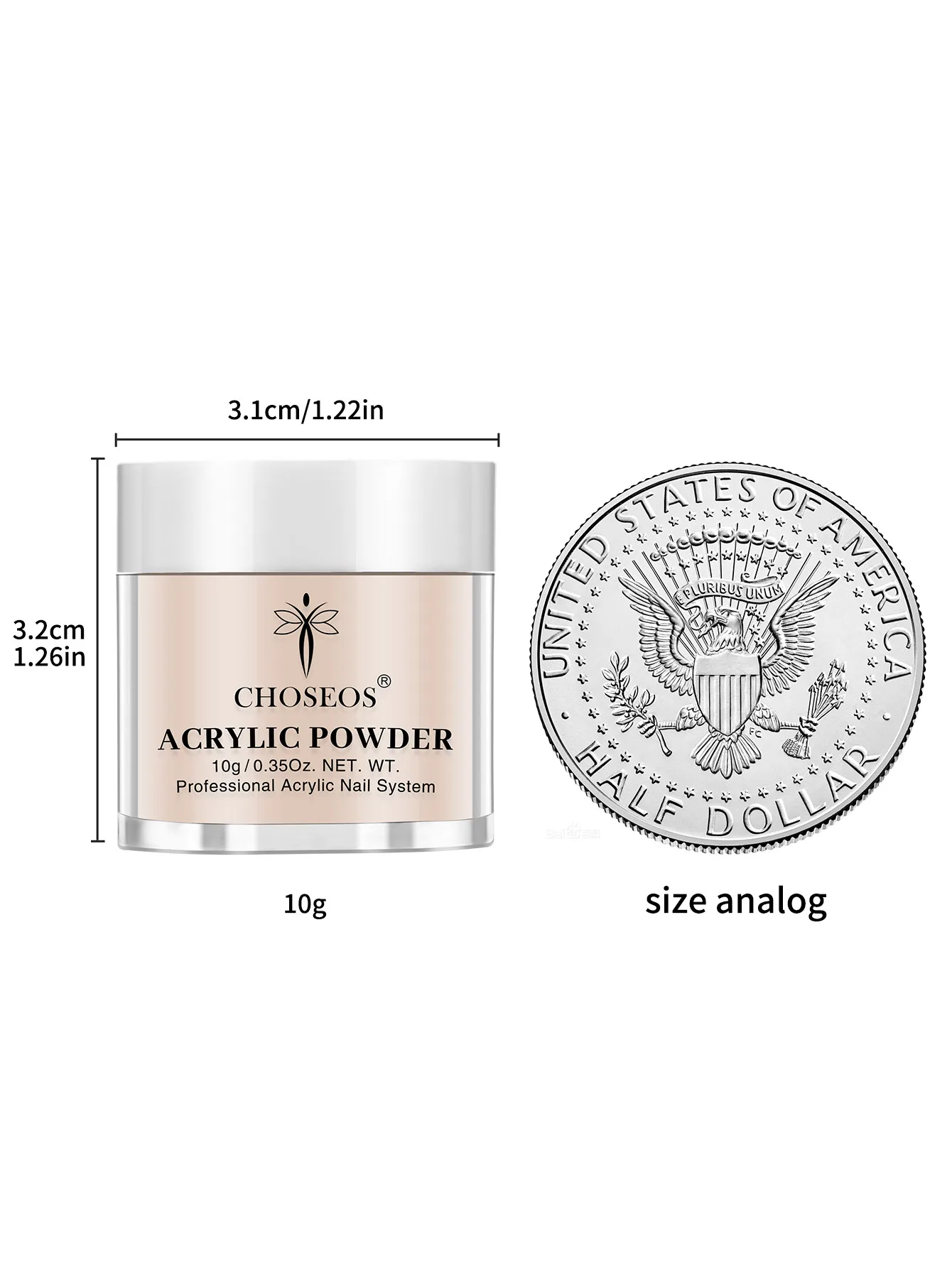 Polvere per unghie acrilica da 36 colori (barra da 10 g/0,35 once) Kit professionale per unghie fai da te in polimero Kit di estensione per manicure francese