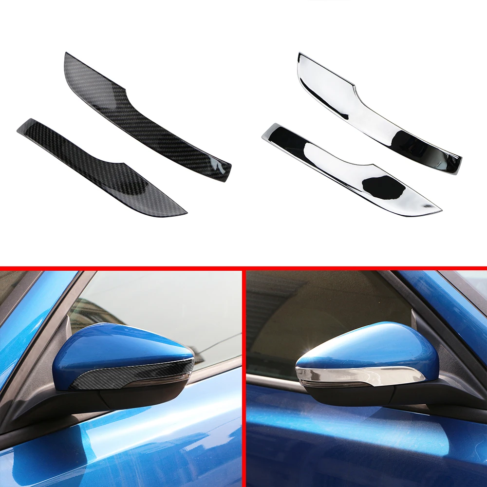 

Car Rearview Mirror Anti-Scratch Trim Sticker Cover for Ford Focus MK4 2019 - 2021 2Pcs Side Mirror Strip ABS Chrome Accessories