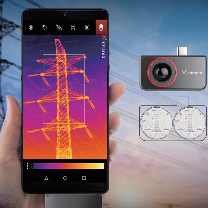 Infiray T3 Pro Thermal imager For Phone Android Type C Resolution 384x288 25Hz Industrial water pipe inspection infrared camera