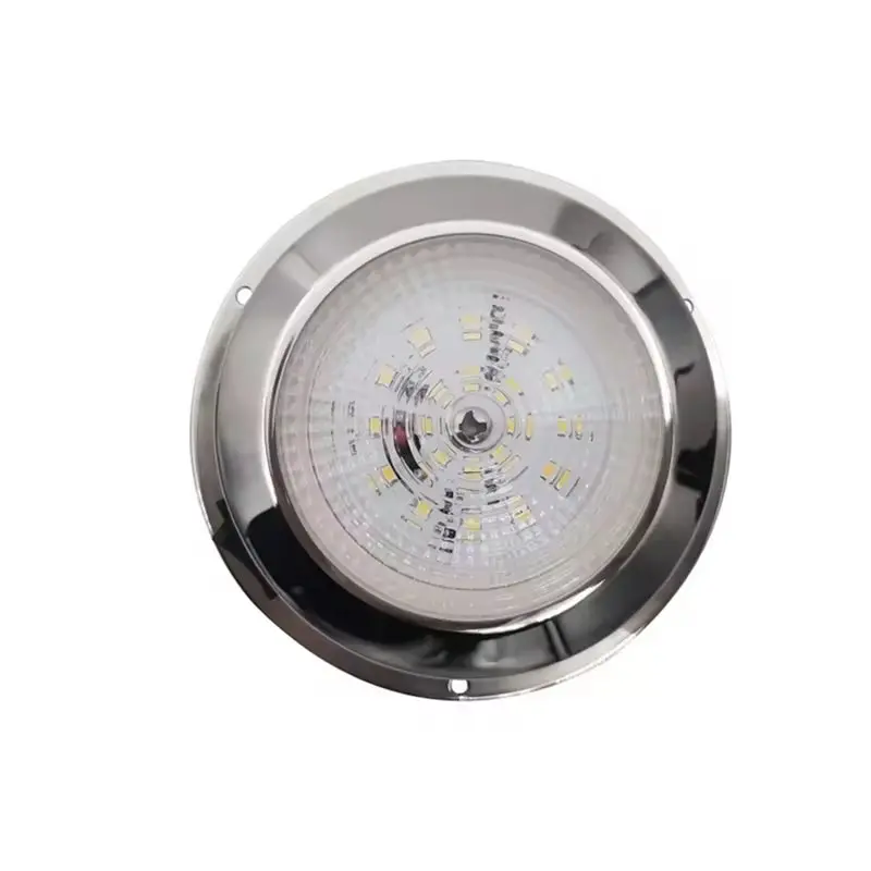 3Pcs 3-Inch LED Stainless Steel Cabin Light Ceiling Light Button Circular Light Yacht Marine Accessories