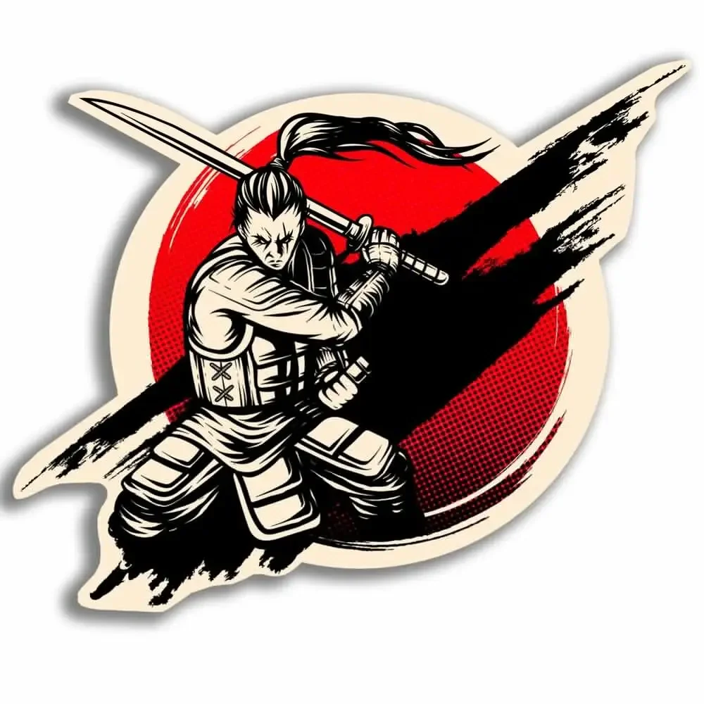 

Japanese Samurai Warrior Stickers Trucks Motorcycles-Bottles Laptop Computer Waterproof Decal