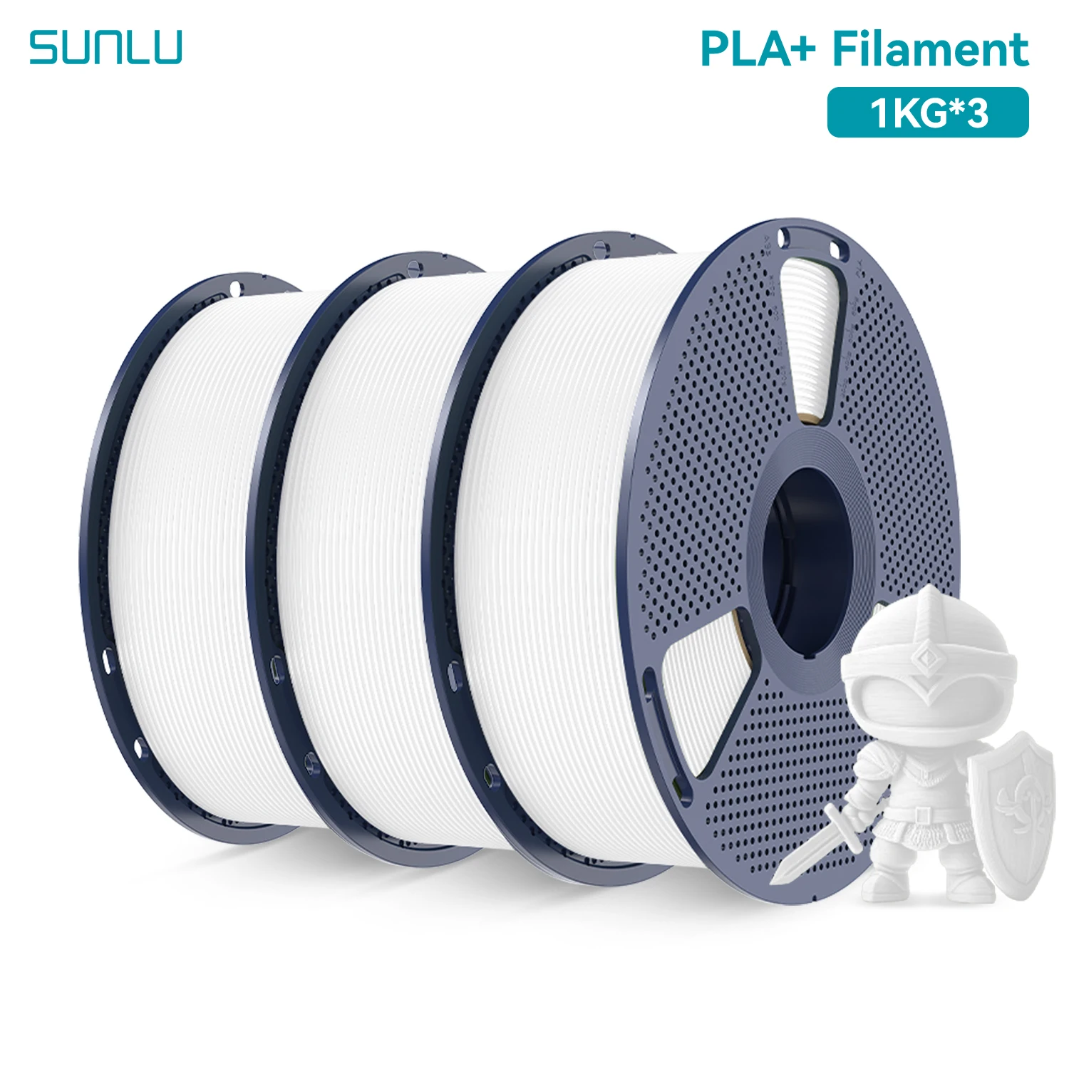 Image of SUNLU PLA PLUS 3D-Drucker Filament 1,75mm±0,02mm 3KG Zähigkeit Sauber Gewickelt Verwicklungsfrei PLA+ Filament für die Meisten FDM-Drucker