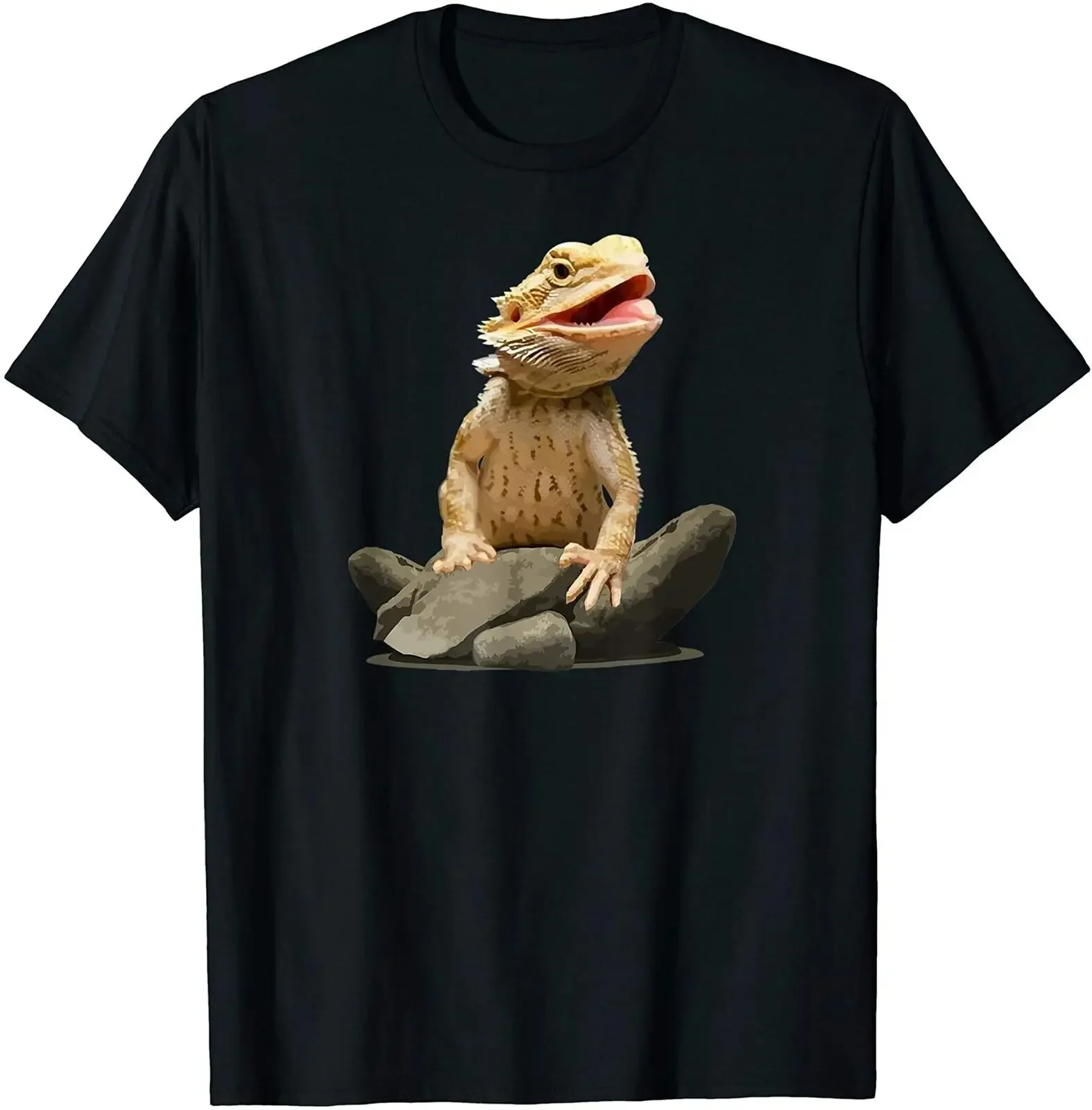 Gecko Lizard Animal Funny Bearded Dragon Reptiles Pet Lover Mens T-Shirt. Summer Cotton Short Sleeve O-Neck Unisex T Shirt New