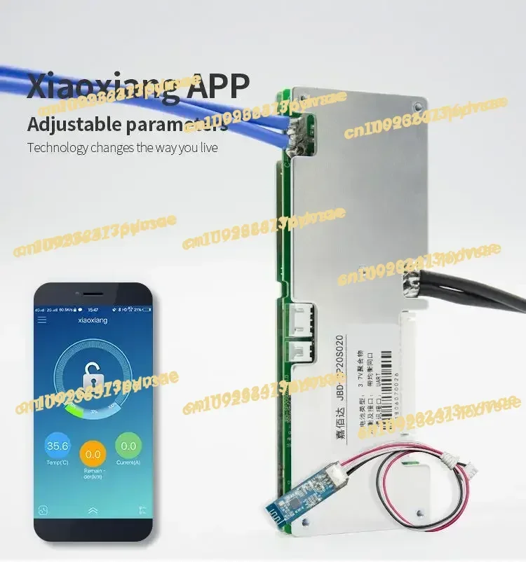 

NEW 16s 48v 17s 60v 20s 72v 60a bms circuit board with BT APP smart bms PC communication UART/RS485