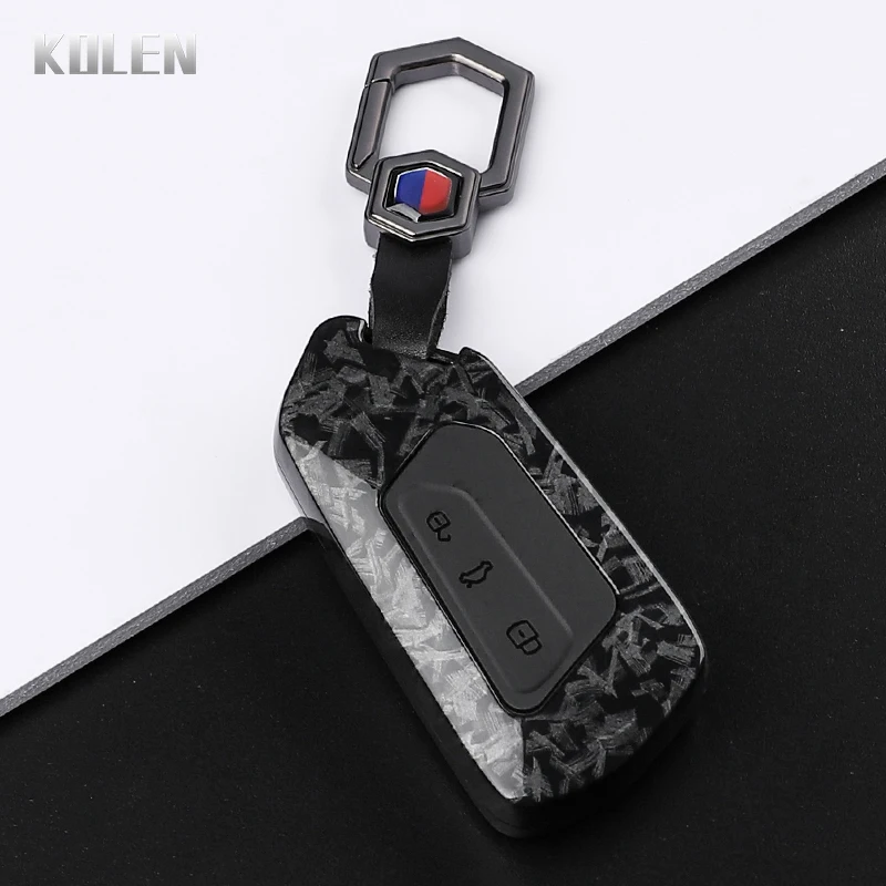 ABS Carbon Faser Stil Auto Schlüssel Fall Abdeckung Für VW Volkswagen Golf 8 MK8 GTI GTD R ID3 ID4 Cupra skoda Octavia A8 Sitz Leon MK4