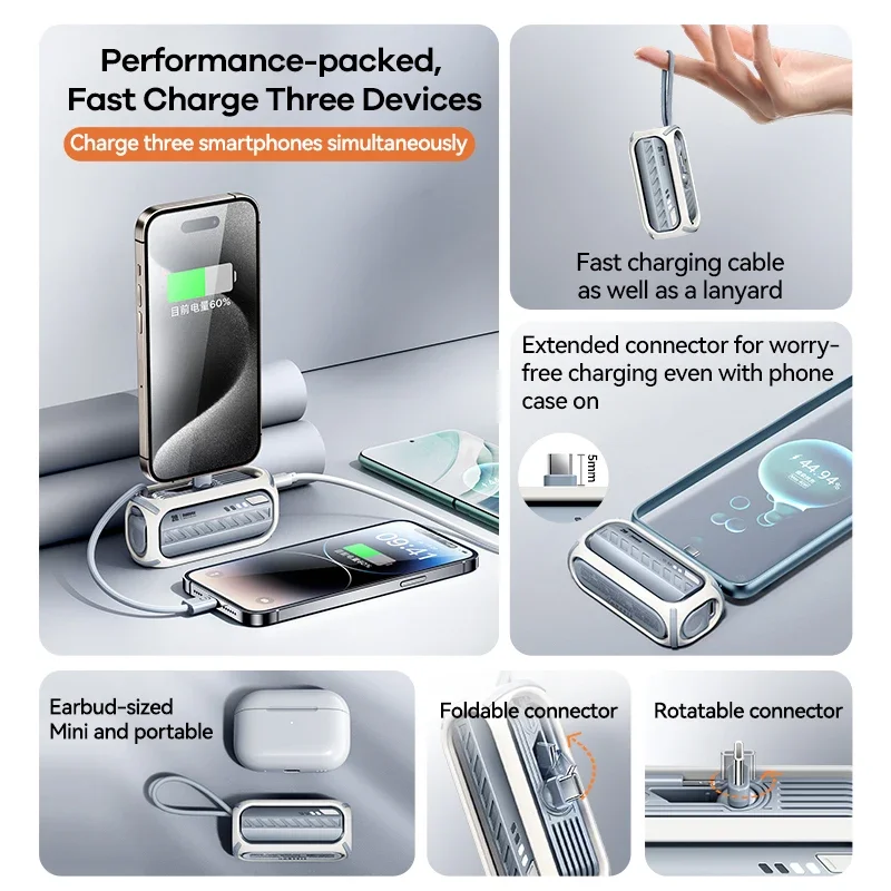 REMAX 20W Fast Charging Power Bank Portable Charger For iPhone 15 14 Pro MAX 13 12 11 Xiaomi Samsung Huawei Mini Powerbank Fold