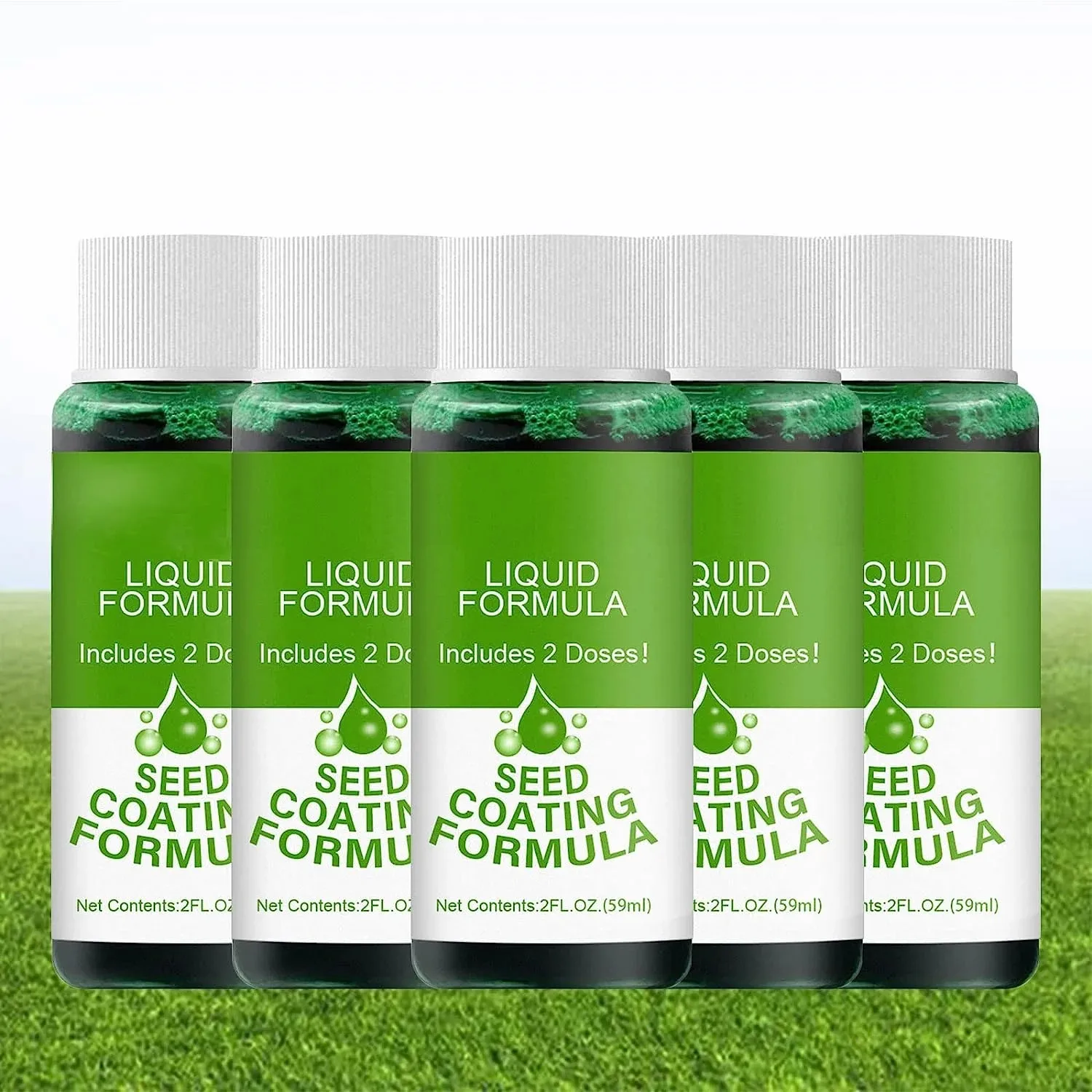Espray líquido verde para césped, fórmula de recubrimiento de semillas, accesorios de jardinería para el hogar