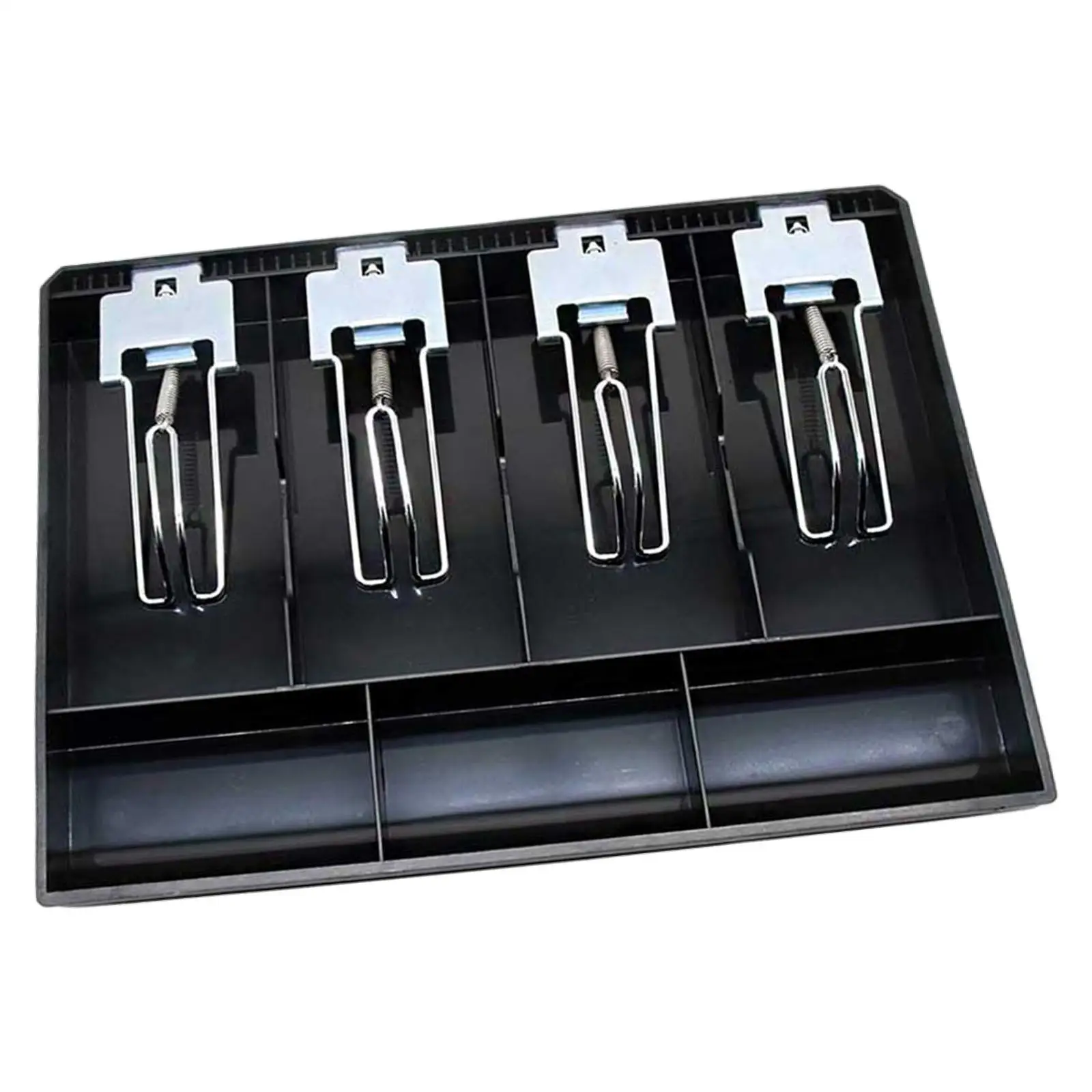 Cash Register Drawer Insert Tray 4 Grid Classify Store for Petty Cash Money Storage Box Money Storage Box for Supermarkets Shops