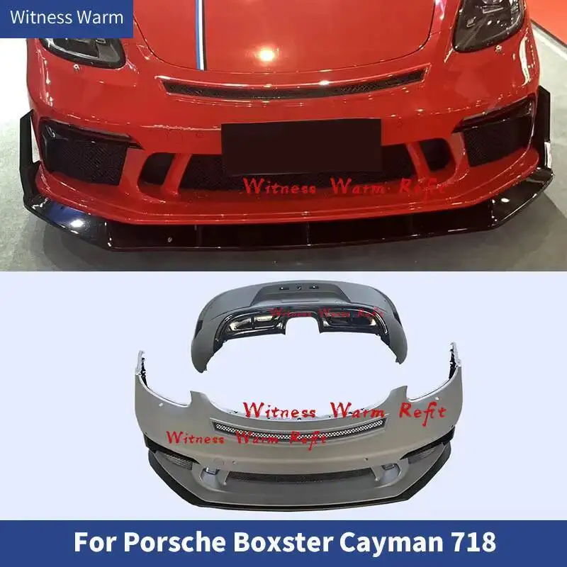 

Tuning car body kit for Porsche 718 Boxster Cayman 2016 2017 2018 2019 PP front bumper rear bumper GT3 style for Porsche 718