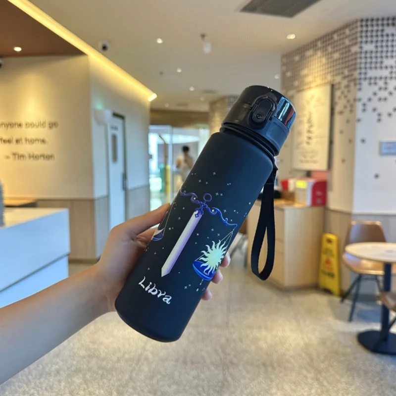 3D Printed Water Cup with 12 Zodiac Signs Patterns – 650ML Vivid Color, Fade-Resistant, Cool & Stylish, Durable,Gifting