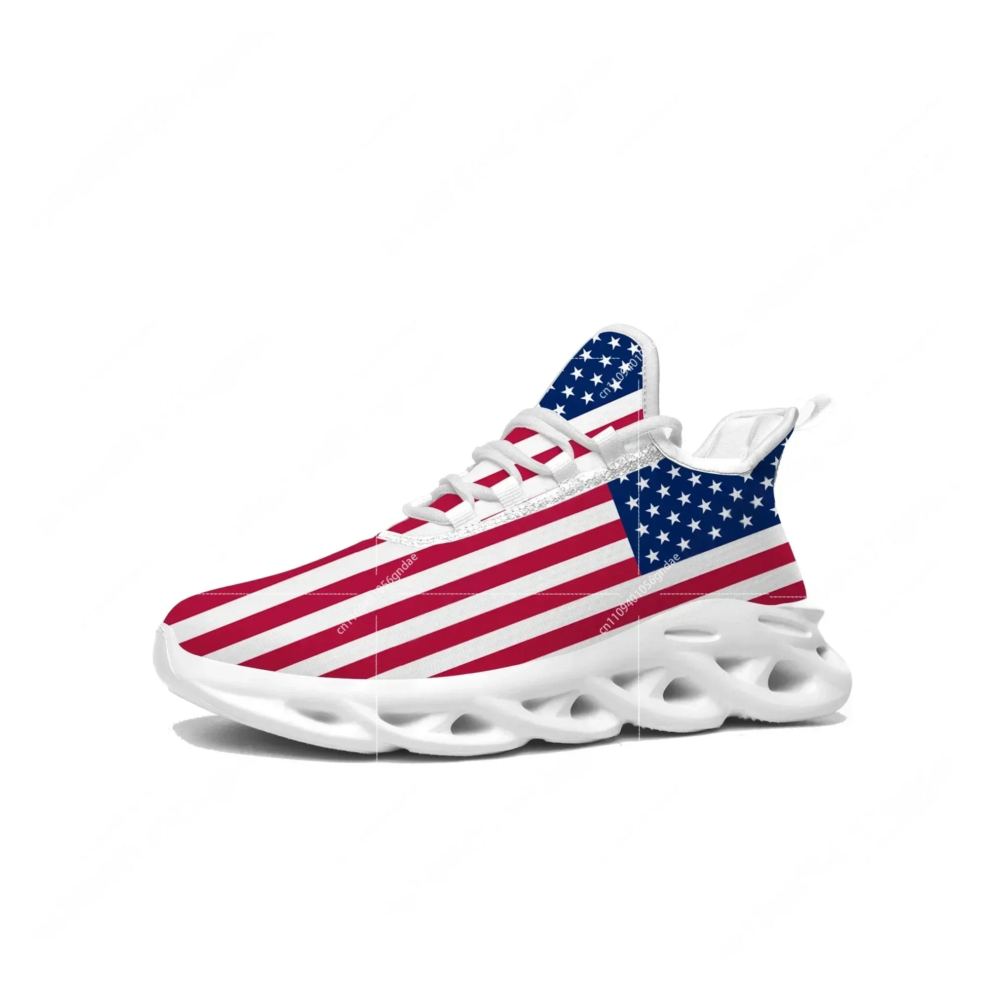 

USA American Flag Flats Sneakers Mens Womens Sports America Shoes High Quality Sneaker Lace Up Mesh Footwear Tailor-made Shoe