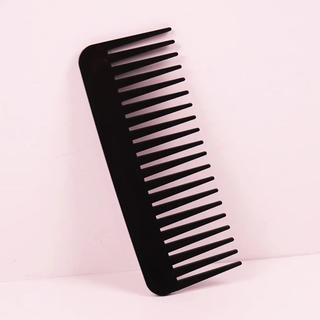 Black Professional Hairdressing Wide Toothed Comb, Anti static, Suitable for Home Hairdressing, special for real hair wigs