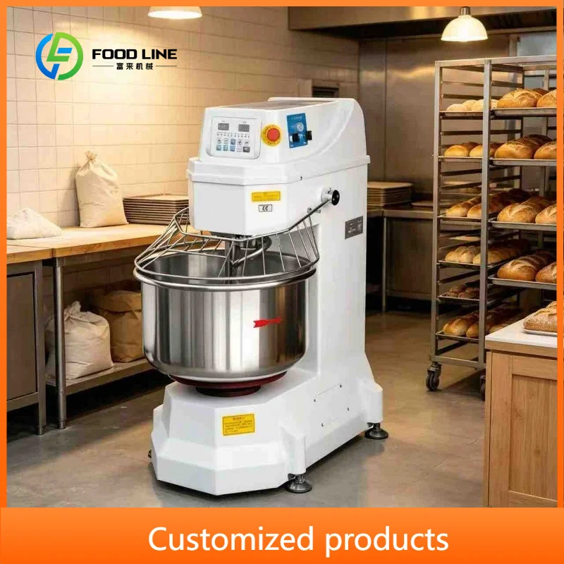 Dual-Action Dual-Speed Commercial Spiral Dough Mixer for Flour Kneading