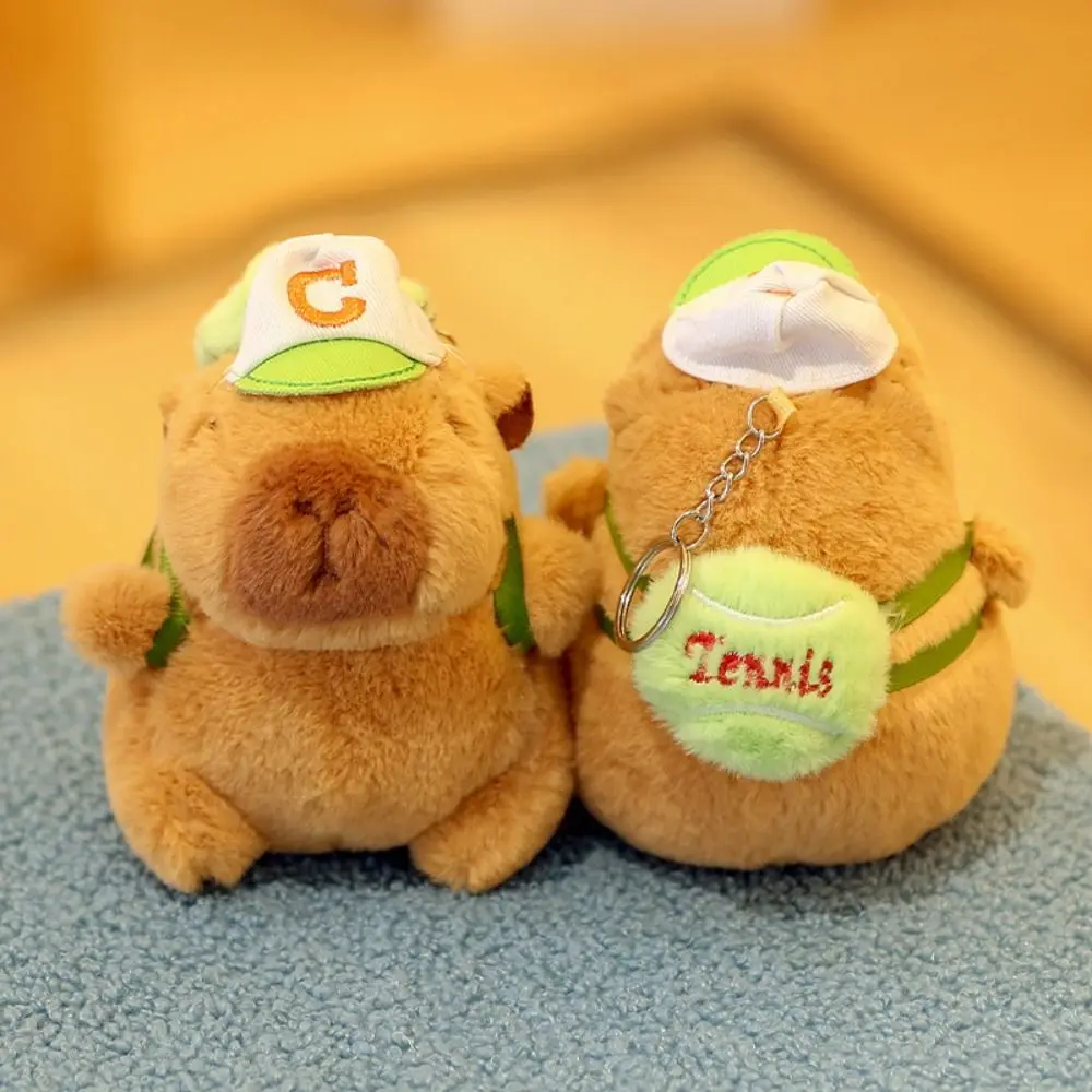 Simulation Capybara Pendant Multicolor Plush Capybara Keychain Cartoon Capybara Cute Fluffty Animal Doll Toy Accessories