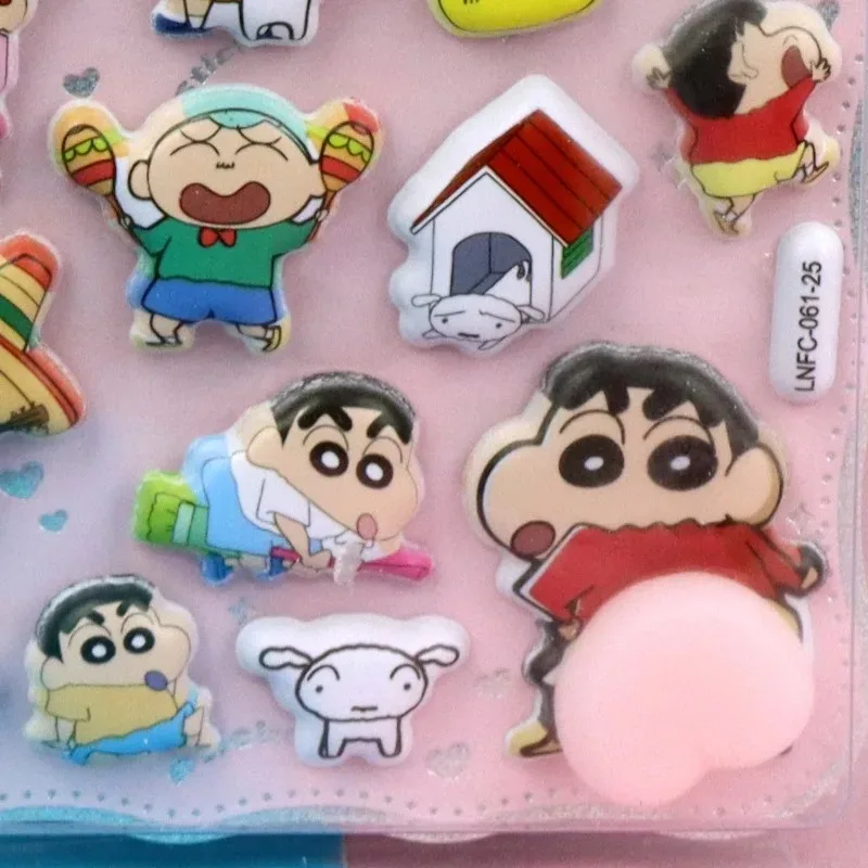 Nieuwe Crayon Shin Chan Decompressie Sticker Leuke Cartoon Creativiteit Driedimensionale Schuim Sticker Diy Telefoon Case Sticker