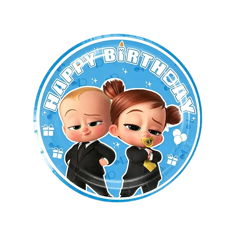 Blaues Little Executive Baby B-BOSSED Duschparty-Dekorationsset mit Einwegteller, Bechern, Servietten, Banner und Ballons für Geburtstagsfeiern – Detail 25