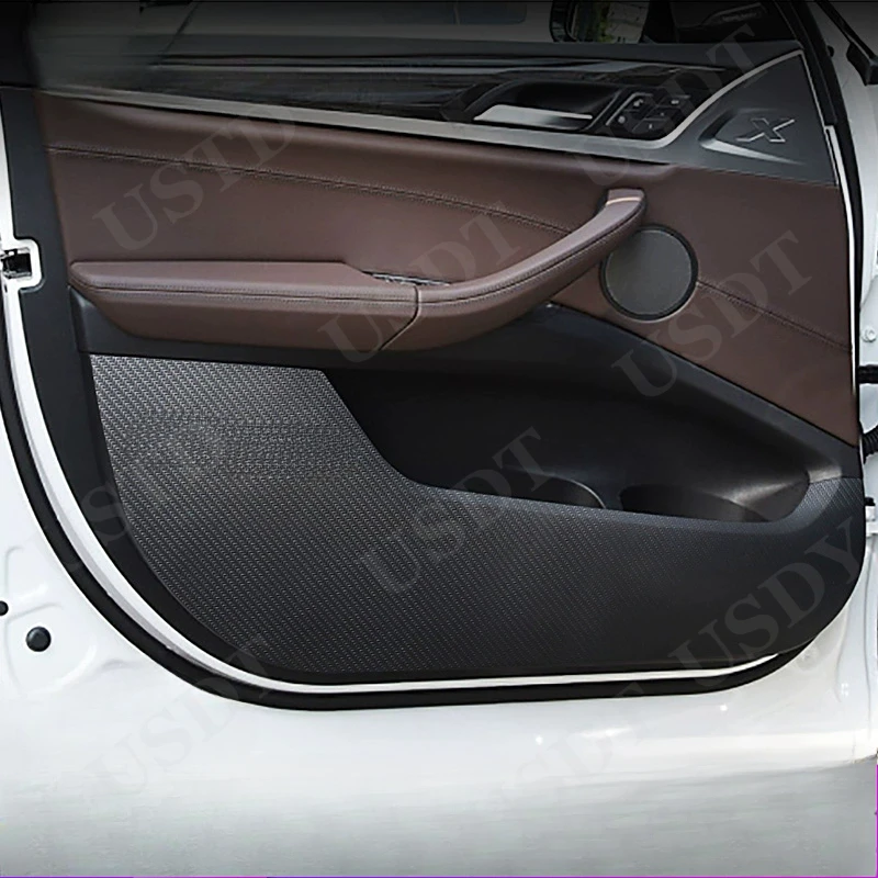

Leather Carbon Fiber Sticker Door Anti Kick Cover Protection Mat For BMW X4 2025 2024 2023 2022 2021 2020 Car Accessories