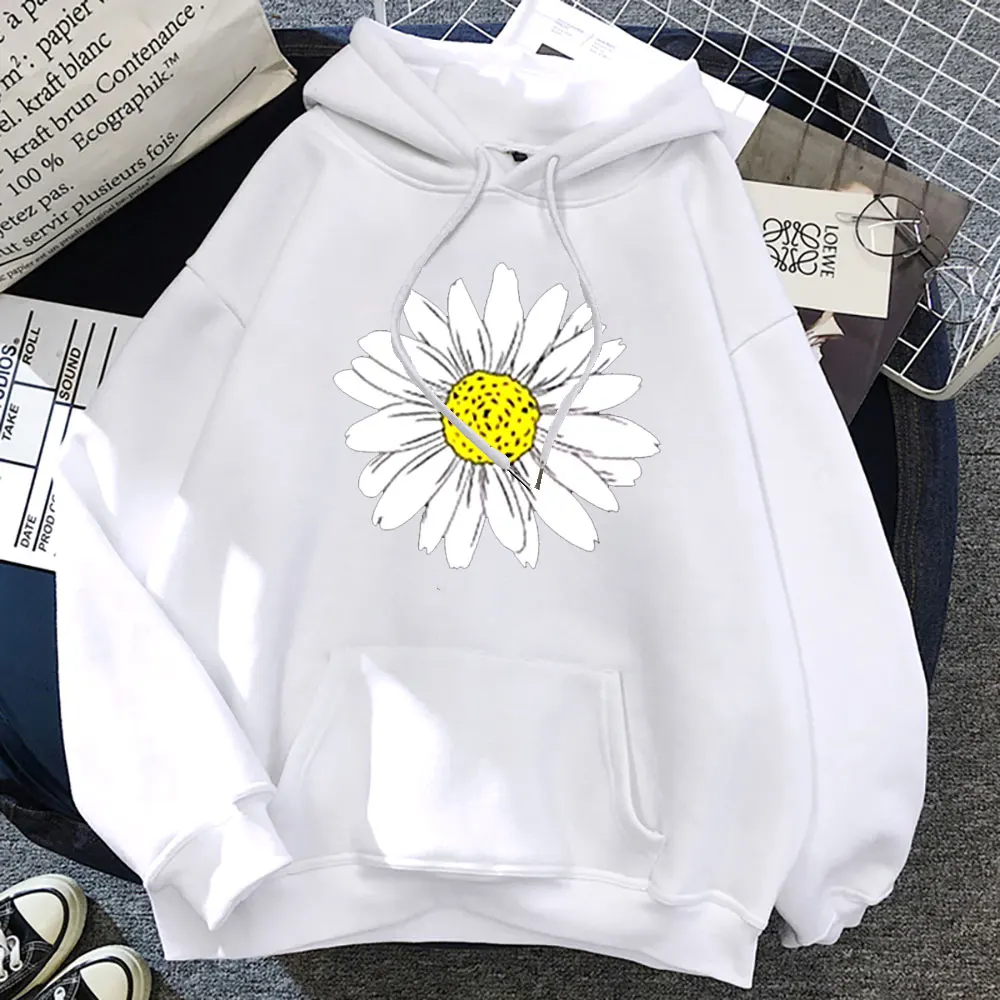 

Daisy Graphic Hoodies Women Long Sleeve Loose Women's Plus Slight Stretch Casual Autumn Fashion Hoodie Sweatshirts Y2K Clothes