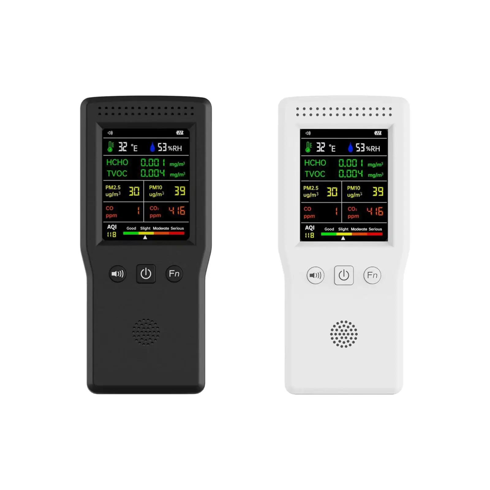 CO CO2 Analyzer Professional LCD Backlit Digital Accurate 9 in 1 /Aqi Monitor Air Quality Testor for Airport Hotel Home Cellar