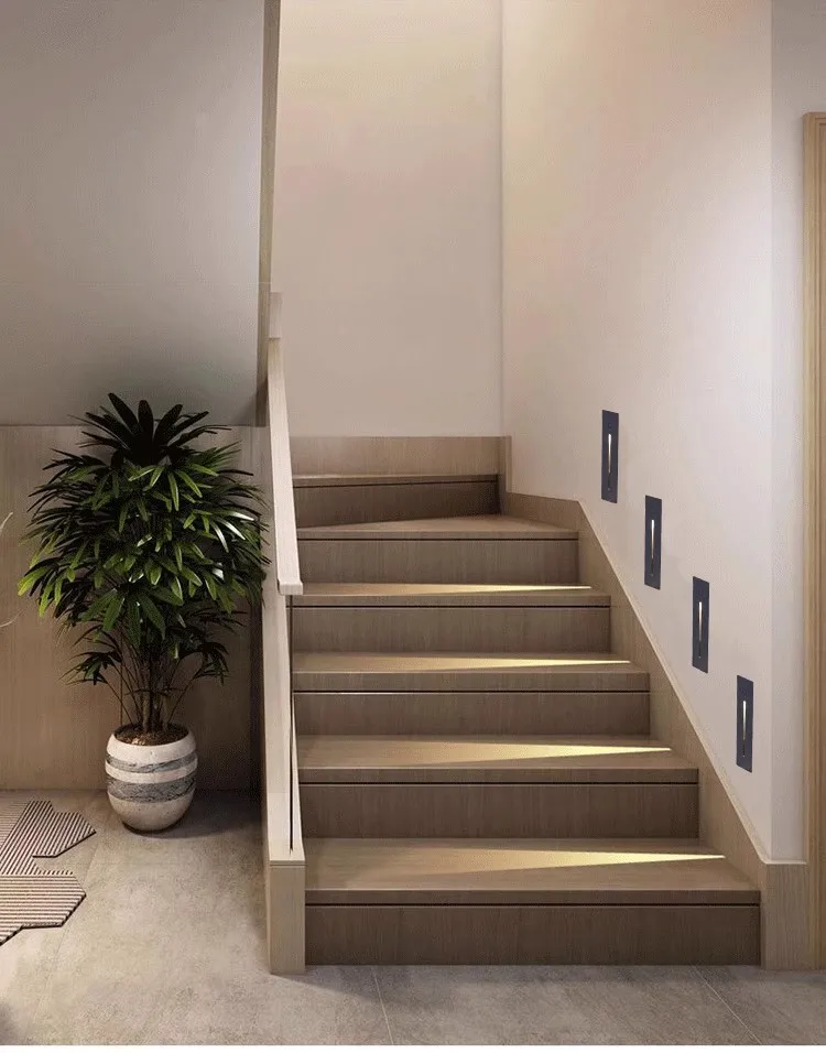 Y   Stair induction light LED human body induction foot light embedded hotel corridor corner kick step light