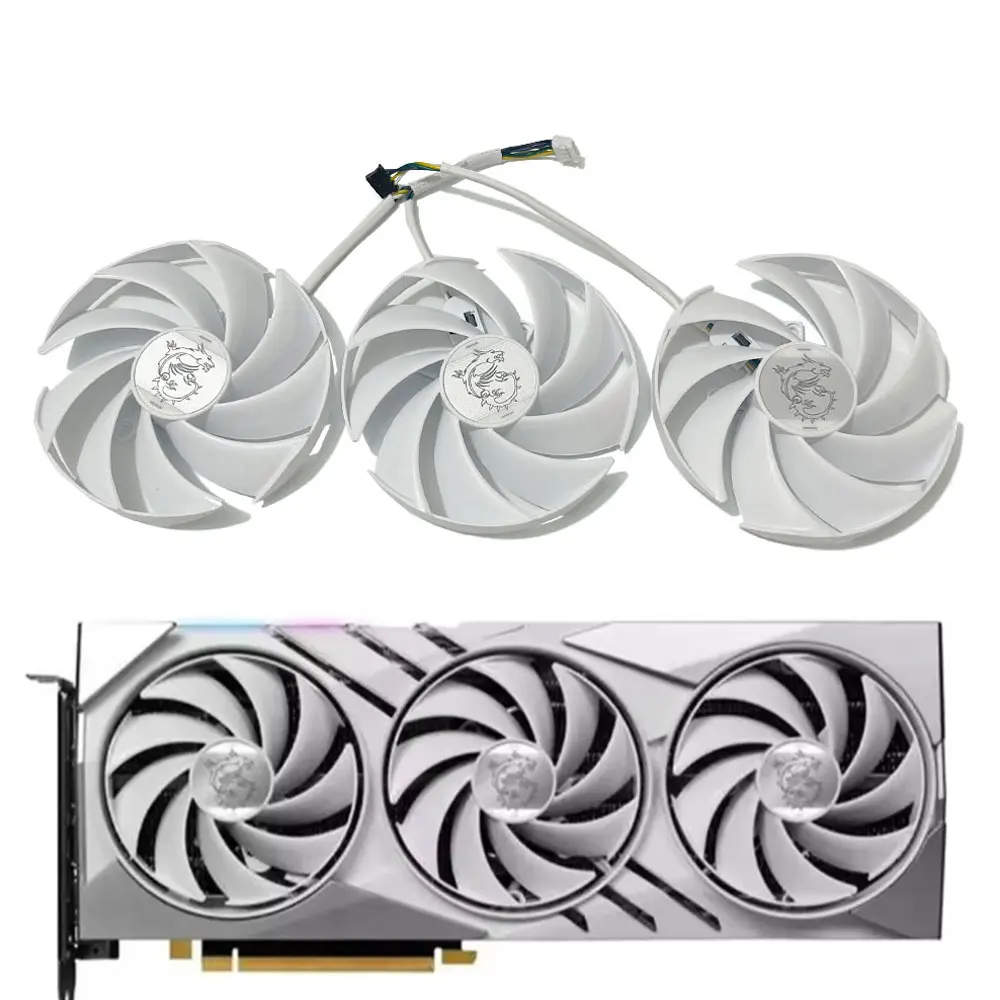

NEW Original 87MM RTX4080 PLD09210B12HH 0.40A Video Card Cooling Fan For MSI RTX4060Ti 4070TI 4080 4080S GAMING X SLIM White Fan