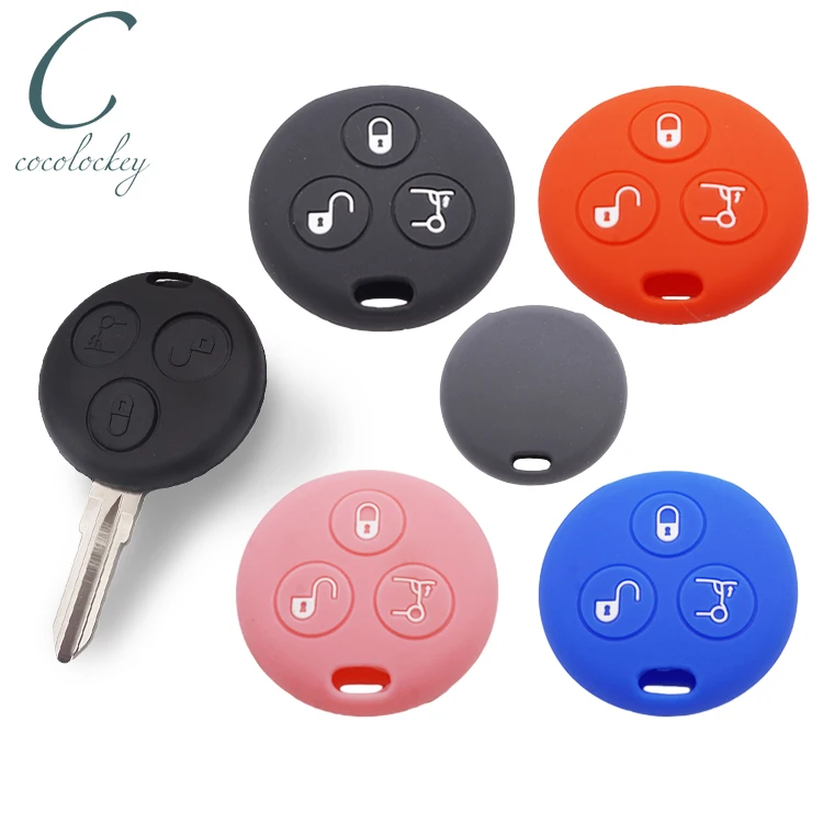 

Cocolockey силиконовый чехол для ключей от машины Mercedes-Benz для Smart City Fortwo Roadster 3-кнопочный протектор для дистанционных ключей 2 шт./лот