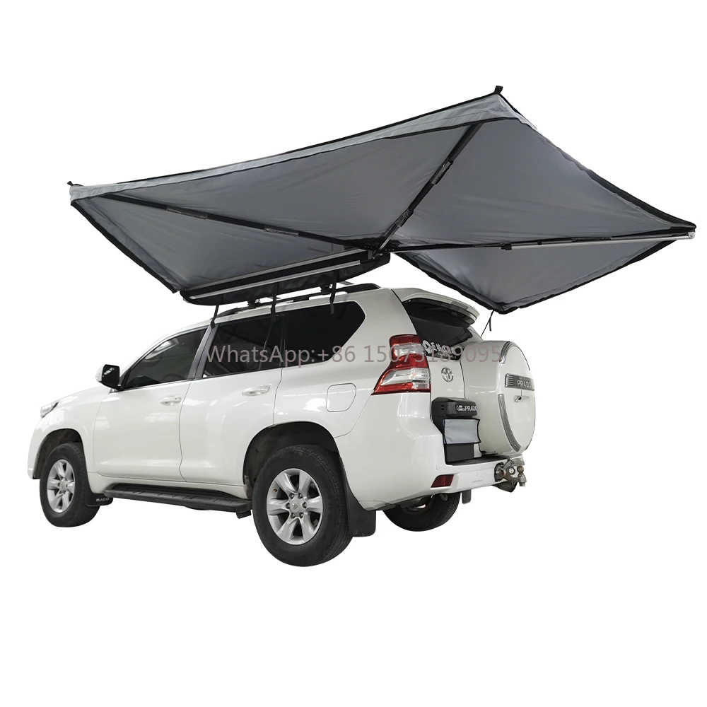 

Sunday Campers Manufacturer OEM Outdoor Freestanding Retractable Folding Camping 270 Degree Foxing Awning