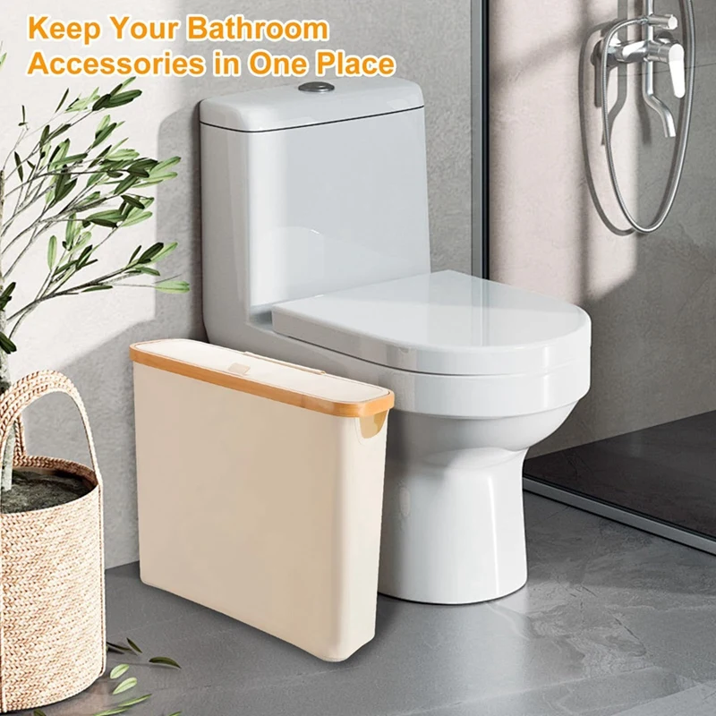 Toilet Paper Basket, Foldable Toilet Paper Storage Basket With Lid, Toilet Paper Storage Rack