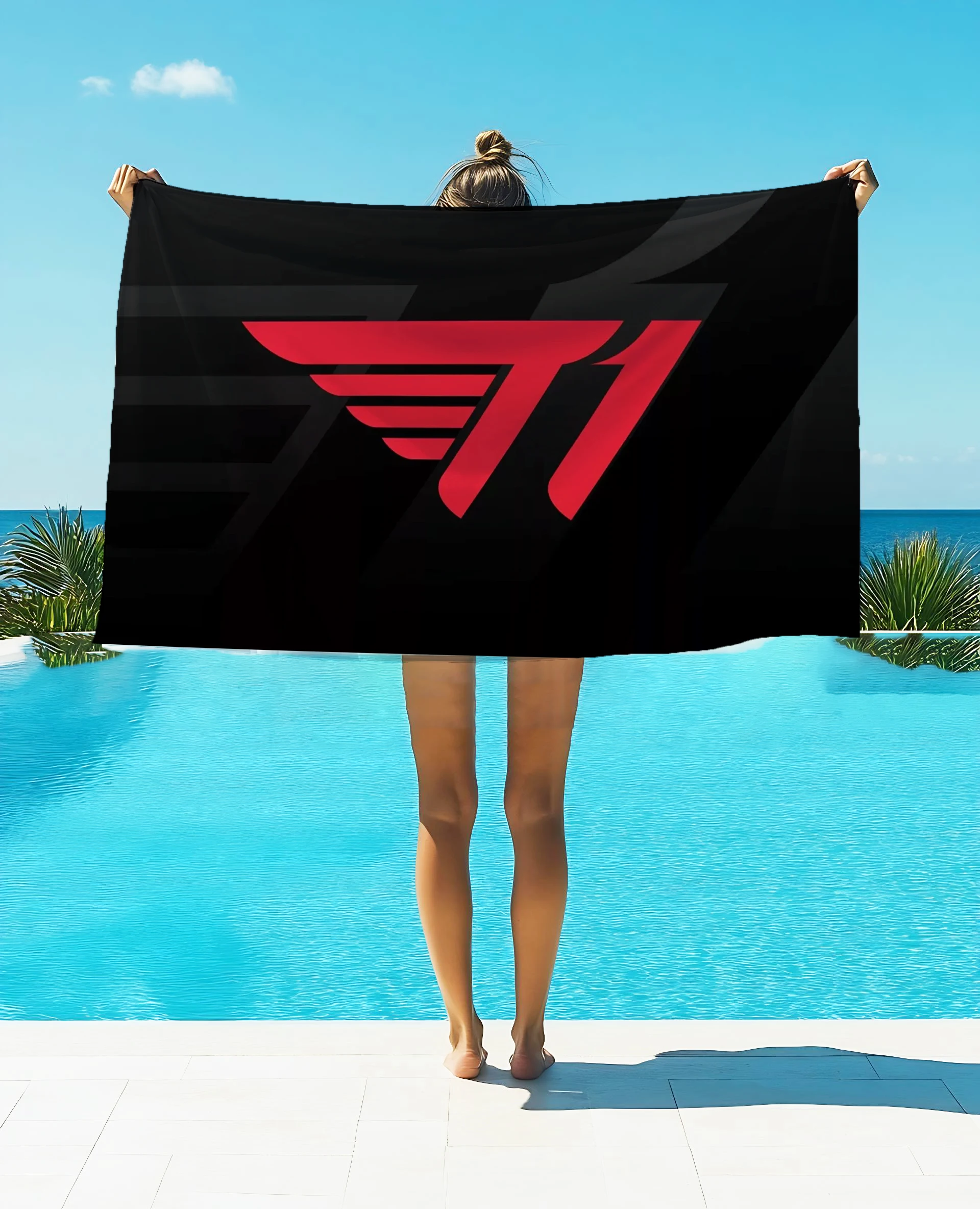 

45×90cm Korean LCK TTTTT1 Team Soft Printed Towel Flannel Quick-drying Double-sided Velvet Absorbent Towel Bath Wash Face Towel