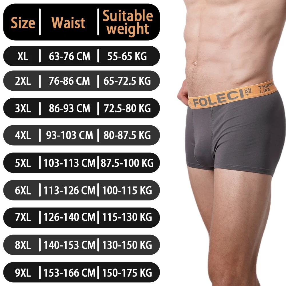 3PCS Men\'s Boxers Fashion Underwear High Stretch Boxer Shorts Breathable Soft Men\'s Shorts Comfortable Plus Size XL-9XL