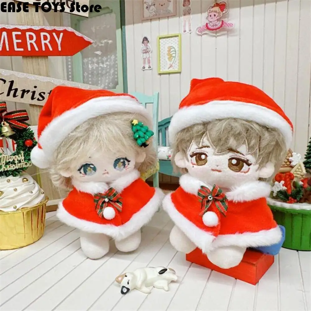 

Christmas Hat 10CM Cotton Doll Clothes Shawl Plush Cloak Stuffed Doll Clothes Suit Outfit Changing Plush Toys Clothes Girl Gift