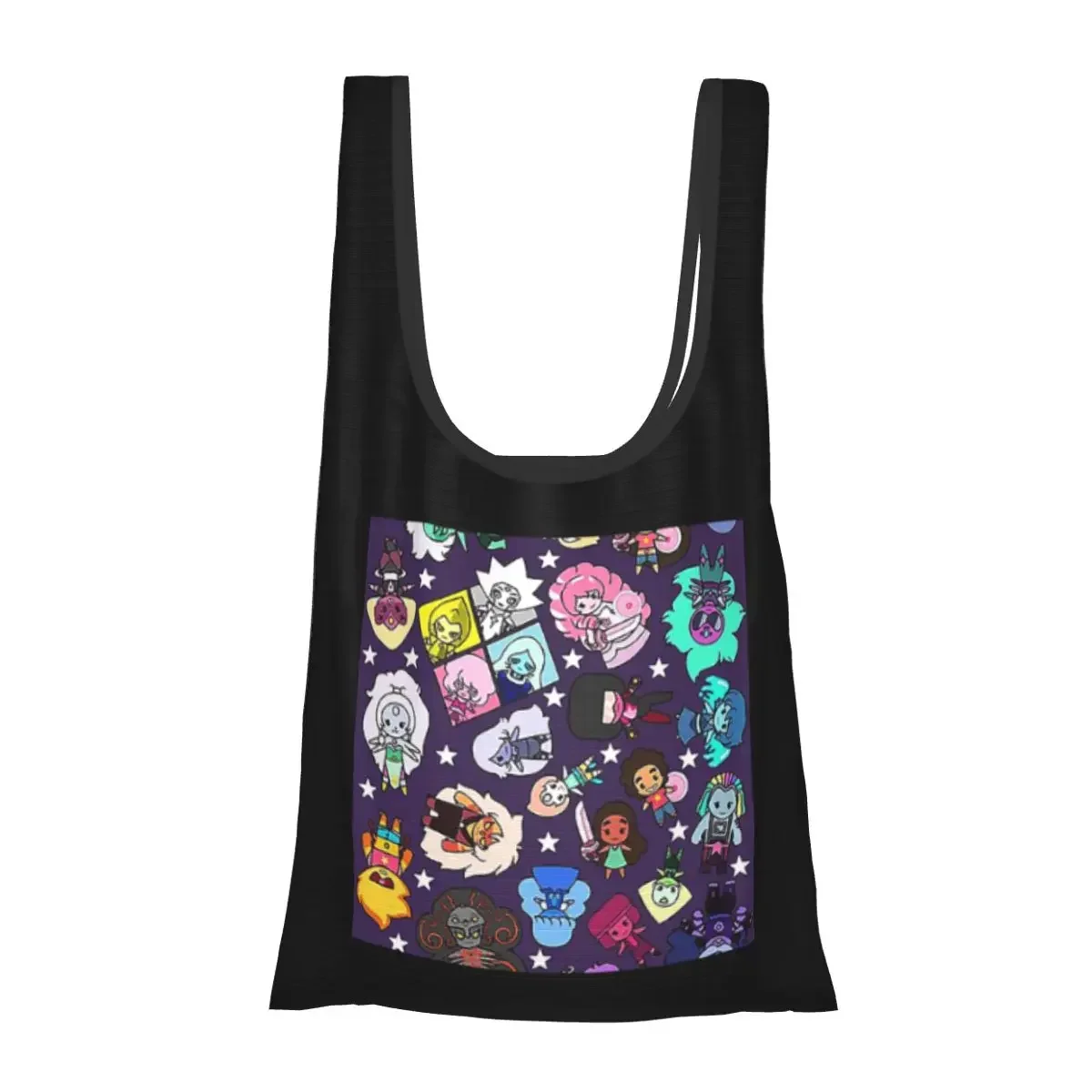 Crystal Gems Steven Portable Tote Shopping Bags Large Capacity Shopper Bag Groceries Handbag Shoulder Bag