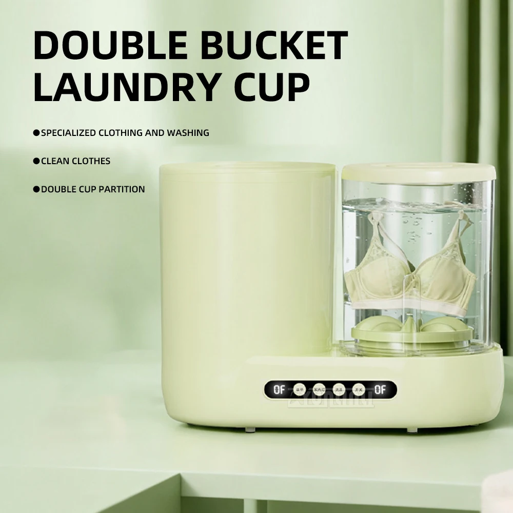 

Портативная компактная стиральная машина с двумя ведрами для стирки носков, не требующая установки, для использования в общежитии или путешествиях