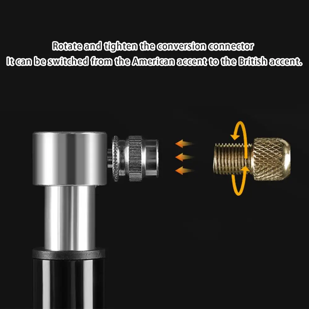 Bicycle Mini Pump Portable Aluminum Alloy Bicycle Hand Air Pump Schrader Presta Valve Mouth Universal Handheld Air Pump image 3