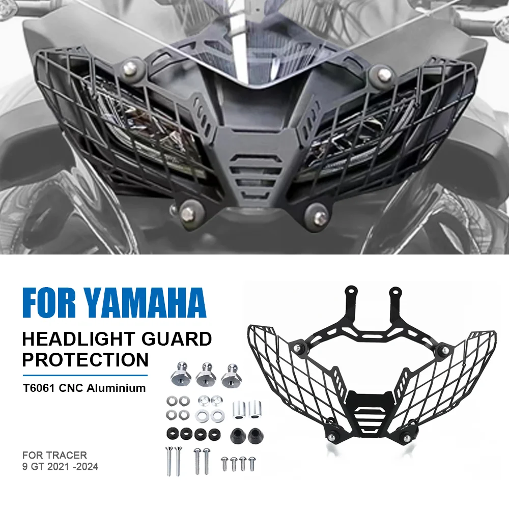 

For Yamaha Tracer 9 GT 2021 2022 2023 GT900 2024 Headlight Guard Cover Protector Motorcycle Accessories Front Grille Tracer9