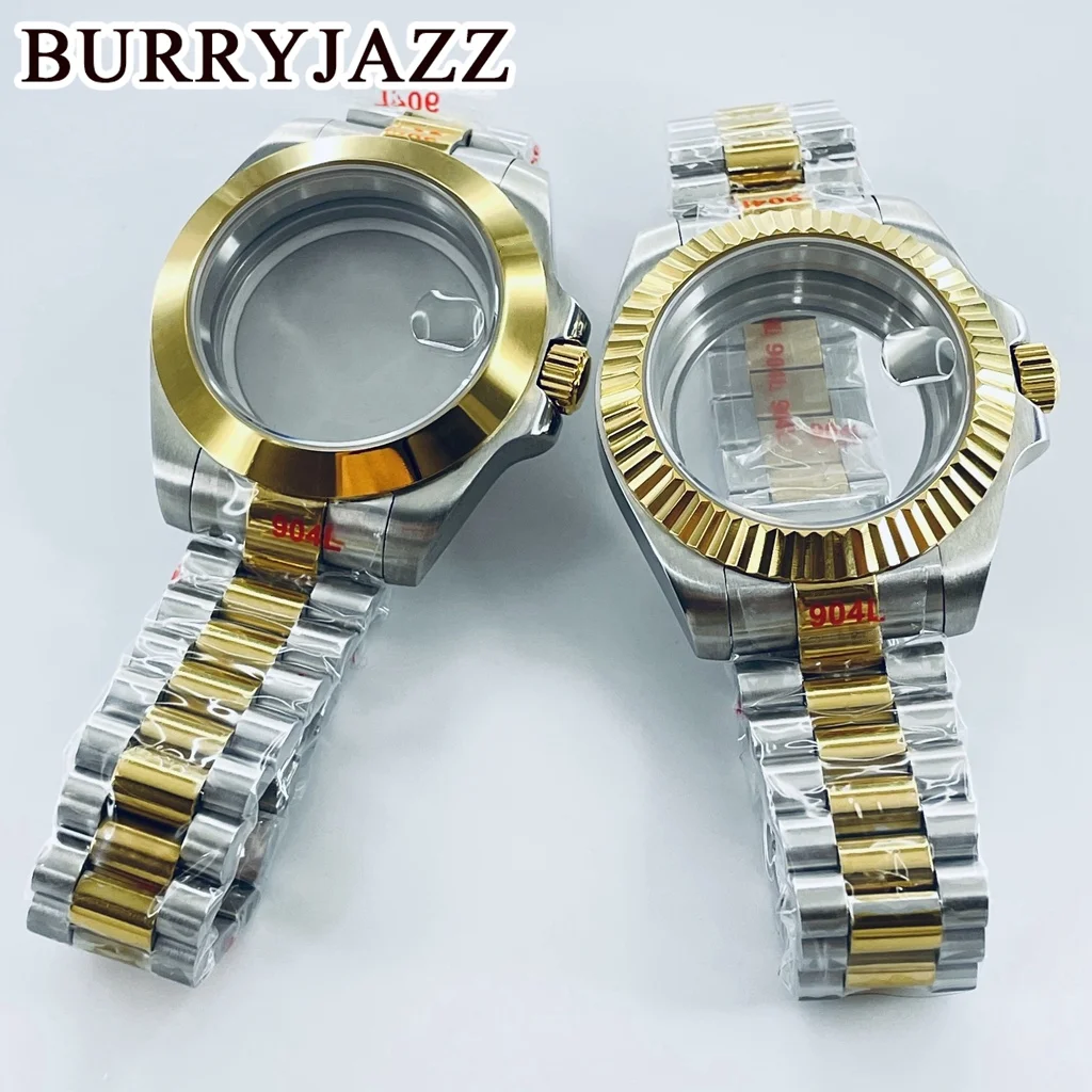 BURRYJAZZ 40mm New NH35 NH36 NH34 NH38 NH70 NH72 ETA2824 PT5000 Watch Case Sapphire Crystal Waterproof