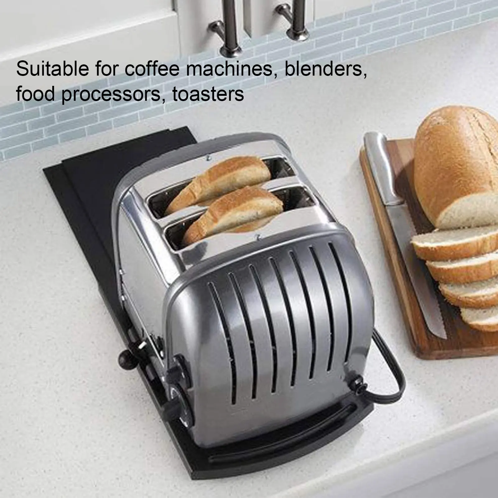 Sliding Coffee Maker Tray Mat Countertop Coffee Machine Appliance Moving Holder