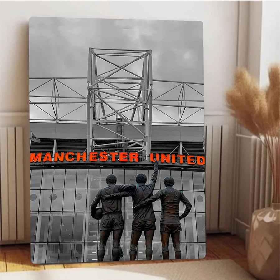 مانشستر يونايتد أولد ترافورد النحت ملصق معدني نادي كرة القدم تذكارات جدار ديكور لمحبي