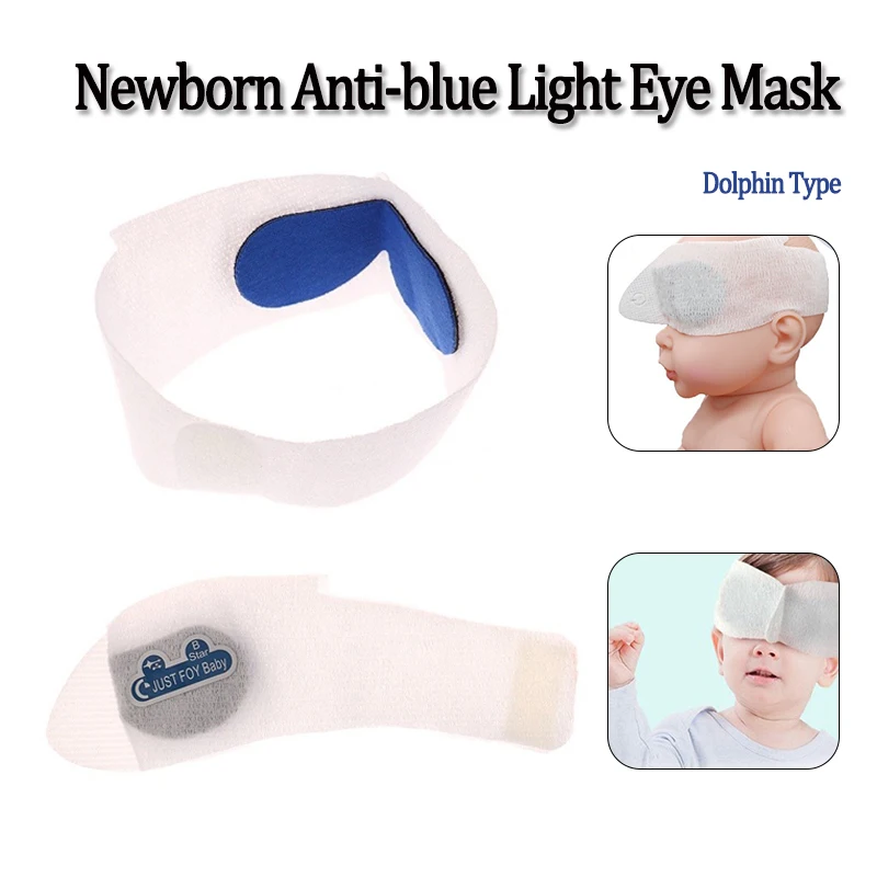 Newborn Dolphin Phototherapy Eye Mask Disposable Anti Blue Light Baby Jaundice Light Therapy Eye Cover Infant Protective