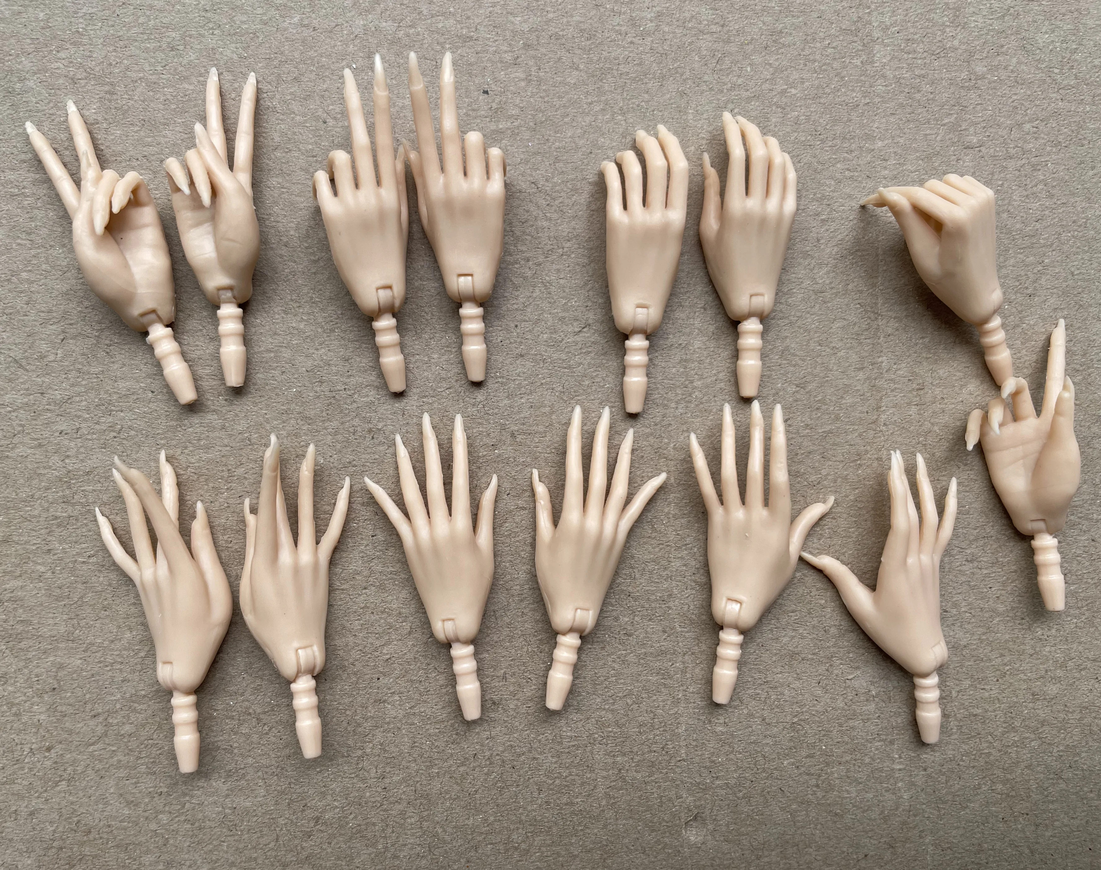 MENGF Doll Hands Long Nail Quality Doll Parts 8 Color 7 Gesture Hands For FR IT PP Super Model Doll Accessories DIY New Decors