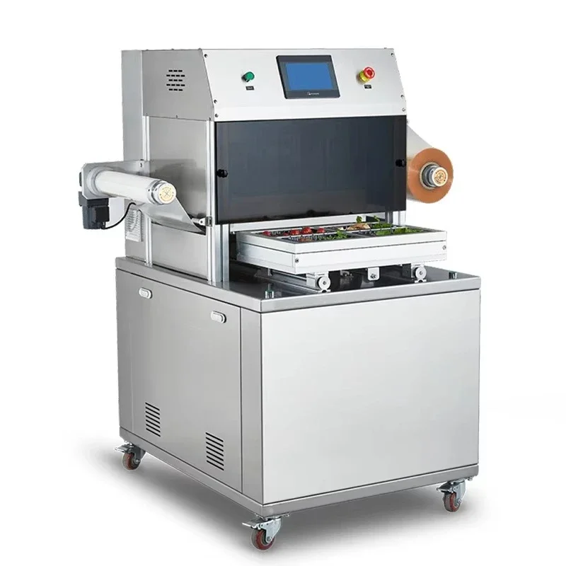 Customized Automatic Nitrogen Filling Vacuum Sealing Machine Modified Atmosphere Fresh-Keeping Packaging for Braised Cooked Duck